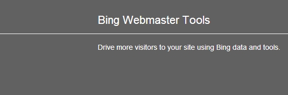 Bing nástroj pro správce webů